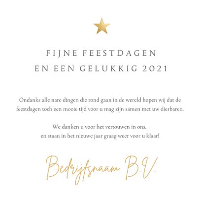 Fotocollage zakelijke kerstkaart met 4 foto's en ster 3