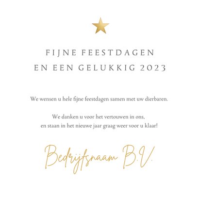 Fotocollage zakelijke kerstkaart met 4 foto's en ster 3