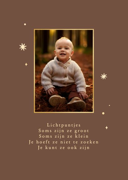 Fotokaart 2026 gouden sterren en grote eigen foto 2