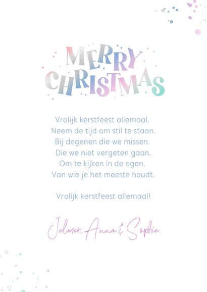Fotokaart 4 foto's merry christmas fotocollage 3