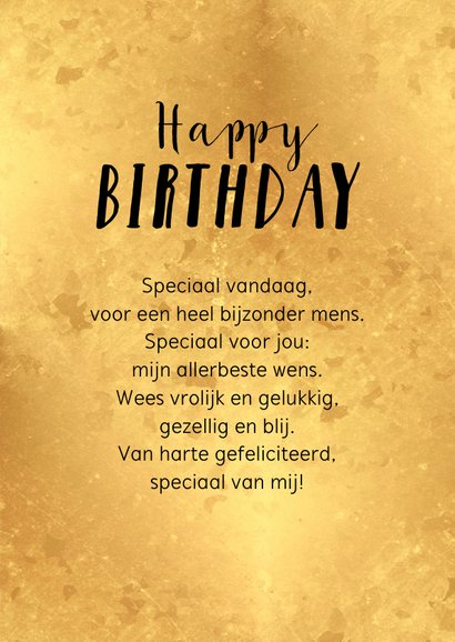 Fotokaart confetti blauw goud happy birthday foto 3