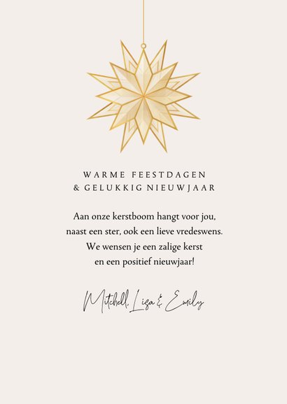 Fotokaart foto sterren goud happy new year 3