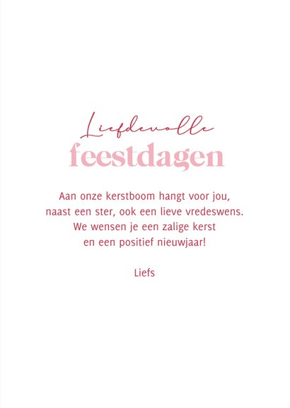 Fotokaart fotocollage boom sterren goud liefdevol 3