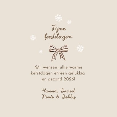 Fotokaart fotocollage kerstboom sneeuw strikjes 3