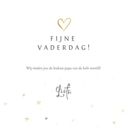 Fotokaart fotocollage met 4 eigen foto's en hartje voor papa 3
