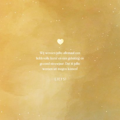 Fotokaart goud met hart van sparkles 3