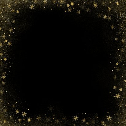 Fotokaart grote foto gouden kader en fijne feestdagen Achterkant