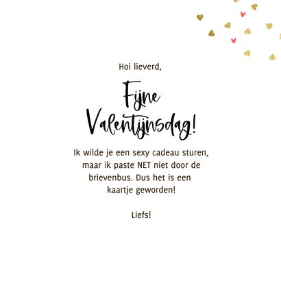 Fotokaart ik hou van jou fotostrip goud en hartjes valentijn 3