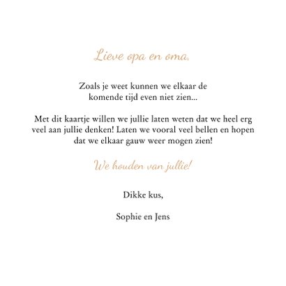 Fotokaart ik mis je hartjes goud stijlvol 3