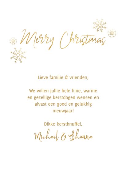 Fotokaart kerst boompjes, sneeuwvlokken en 'Merry Christmas' 3