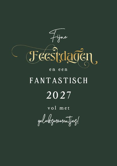 Fotokaart kerst fijne feestdagen fotocollage sterretjes goud 3