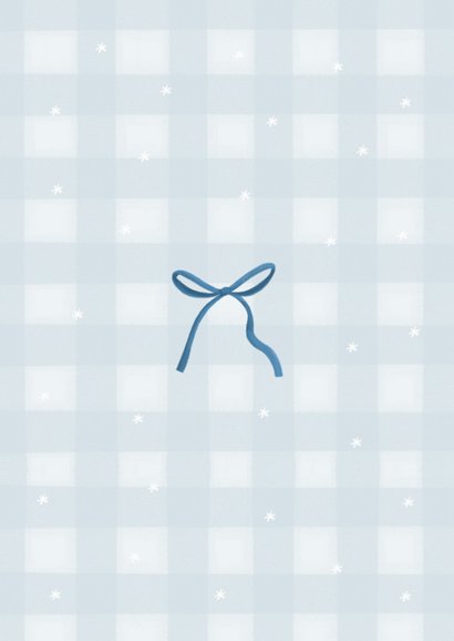 Fotokaart kerstboom fotocollage kerstballen strikken Achterkant