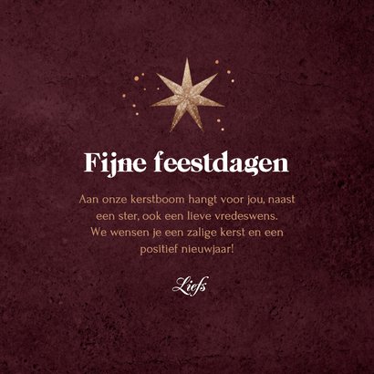 Fotokaart kerststerren foto kissmas liefde feestdagen rood 3