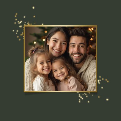Fotokaart kerstwens merry christmas sprankelend 2027 2