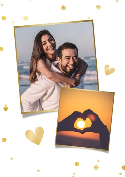 Fotokaart liefde of Valentijnsdag met grote eigen foto 2