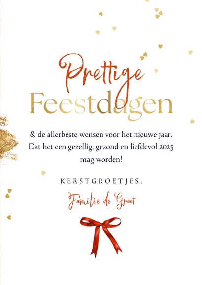 Fotokaart liefdevolle kerst collage kerstruit goud hartjes 3