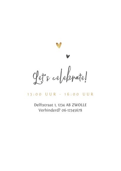 Fotokaart met 2 foto's voor gouden huwelijk met eigen foto 2