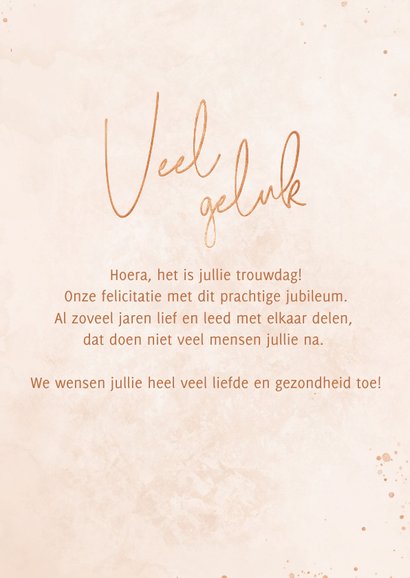 Fotokaart met felicitatie trouwdag jubileum koper 3