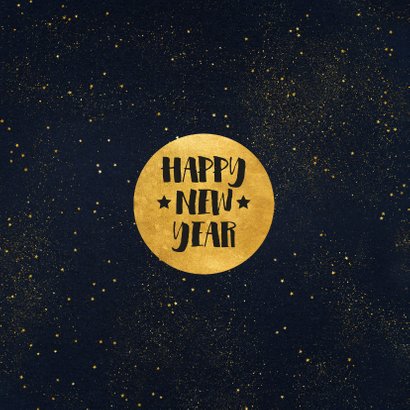 Fotokaart met gouden cirkel en typografie 2