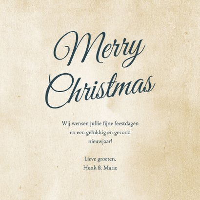 Fotokaart met roodborstjes Merry Christmas 3