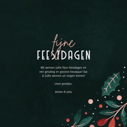 Fotokaart met vrolijk kader fijne feestdagen 3