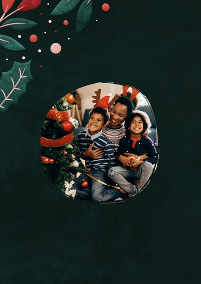 Fotokaart met vrolijk kader fijne kerst 2