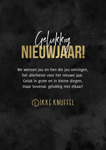 Fotokaart nieuwjaar vuurwerk oliebollen champagne foto 3