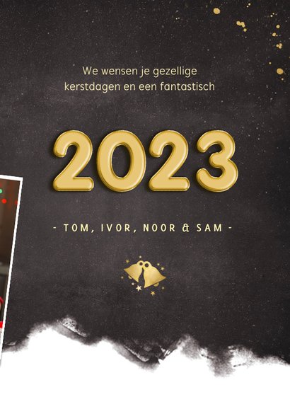 Fotokaart nieuwjaarskaart fotocollage en 2023 3