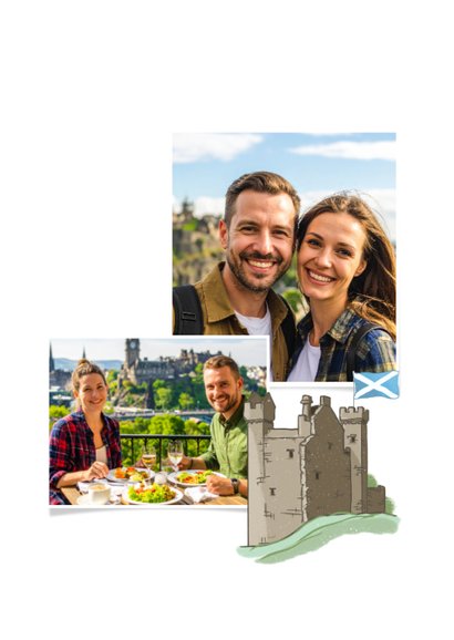 Fotokaart rondreis door Schotland met plattegrond 2