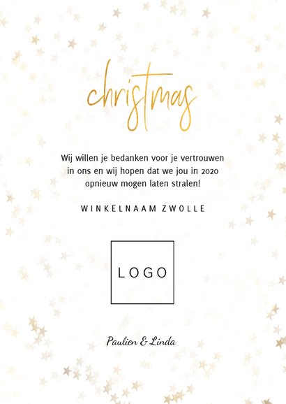 fotokaart sterren met gouden christmas 3
