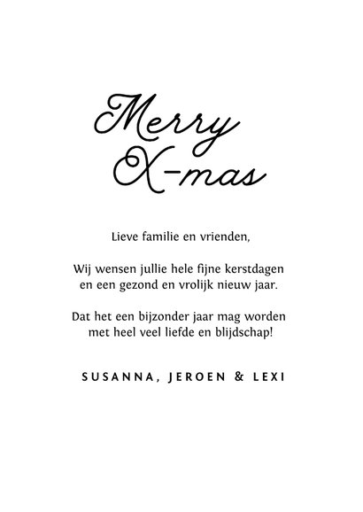 Fotokaart stijlvol sterren merry christmas foto goud 3