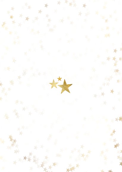 Fotokaart stijlvol sterren merry christmas foto goud Achterkant