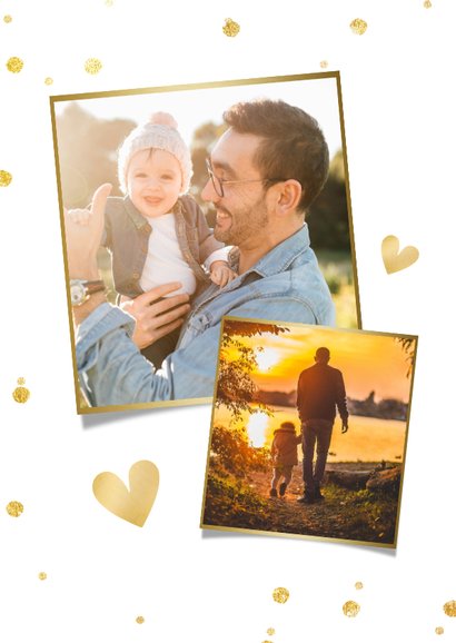Fotokaart Vaderdag met een grote foto en liefste papa 2