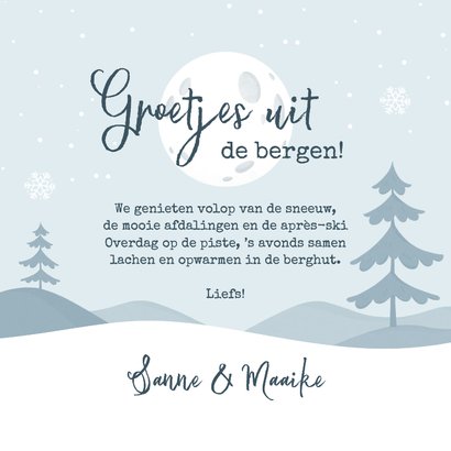 Fotokaart vakantie wintersport winter bergen sneeuw 3