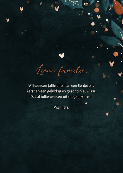 Fotokaart vol warmte met hartjes, takjes en besjes 3