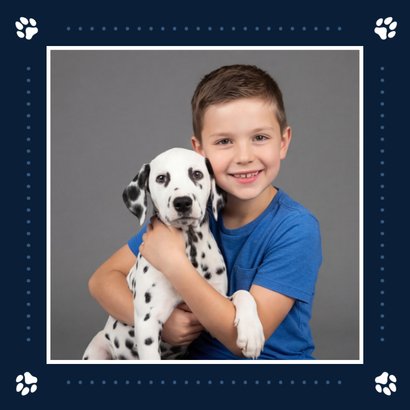 Fotokaart welkom hond puppy aankondiging 2