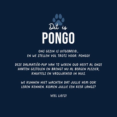 Fotokaart welkom hond puppy aankondiging 3