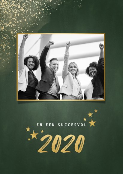 Fotokaart zakelijk met foto's en goud 2