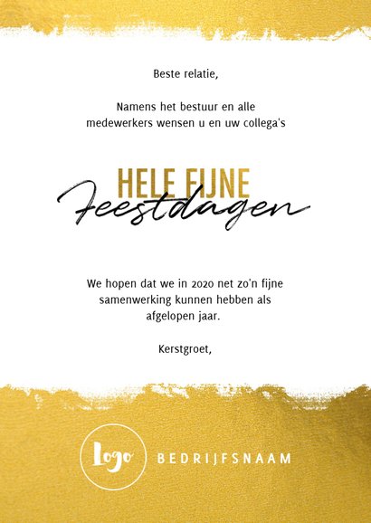 Fotokaart zakelijk met goud kader & foto's 3