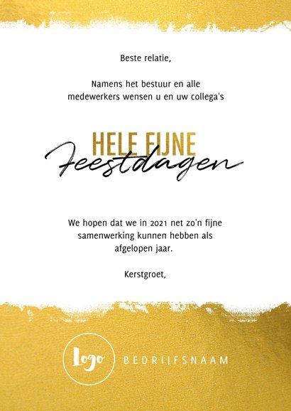 Fotokaart zakelijk met goud kader & foto's 3