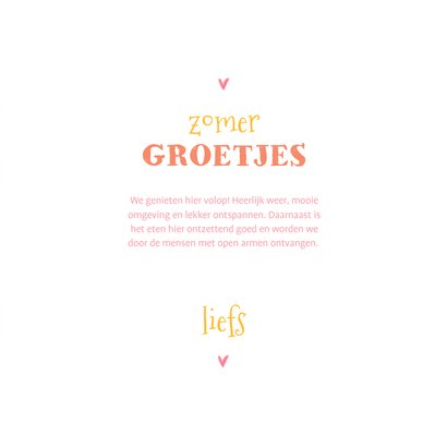 Fotokaart zomergroetjes 2 foto's tropisch patroontje 3