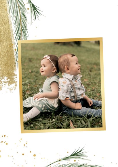 Fotokaartje gouden fotostrip happy 2027 takjes 2