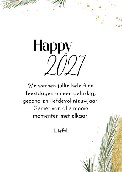Fotokaartje gouden fotostrip happy 2027 takjes 3