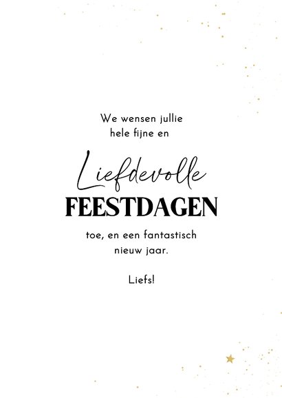 Fotokaartje kerst liefdevolle kerstdagen gouden vlakjes 3
