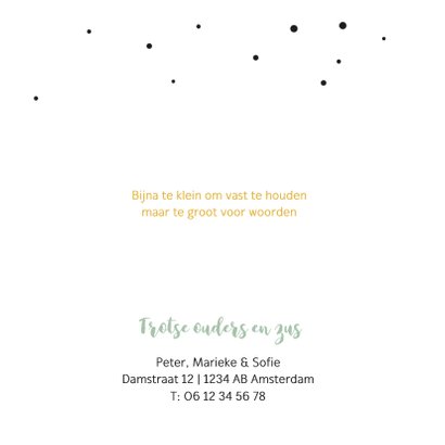 Fotokaartje met confetti en zwart hartje 2