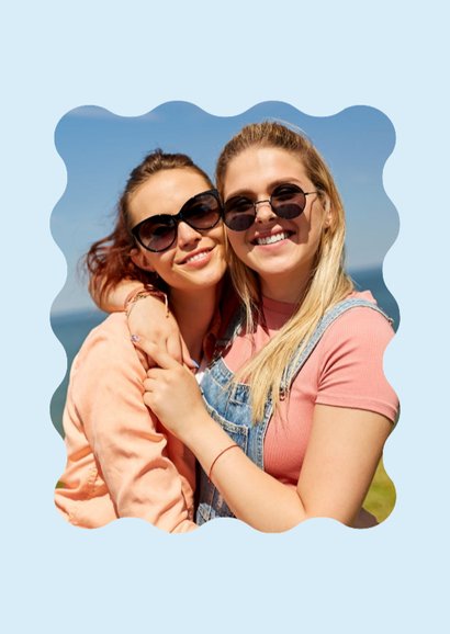 Fotokaartje modern met speelse letters liefs bff 2