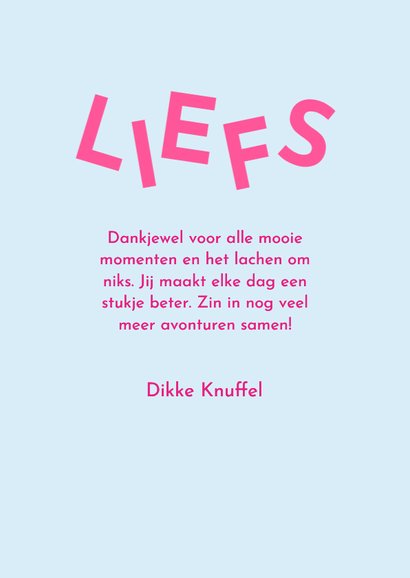 Fotokaartje modern met speelse letters liefs bff 3
