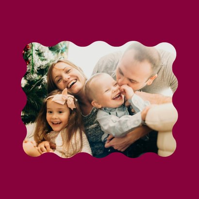 Fotokerstkaart met gekleurd jaartal 2