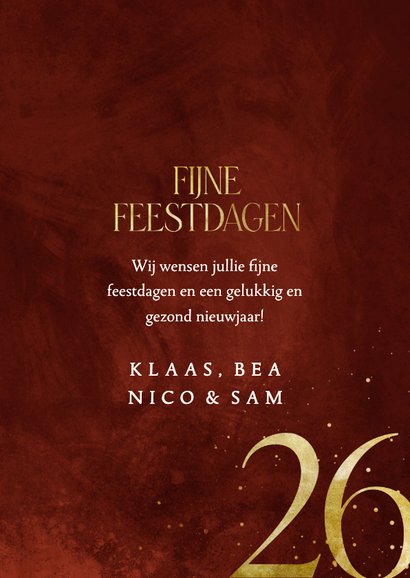 Fotostrip kaart 2026 in goudlook 3