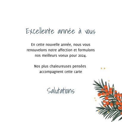 Franse nieuwjaarskaart met kerstboom kerstbal 3